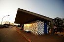 Painel de azulejos, Parada de descanso, Parque da cidade, 1985. Brasília  DF, Brasil.. <em>Foto: </em>